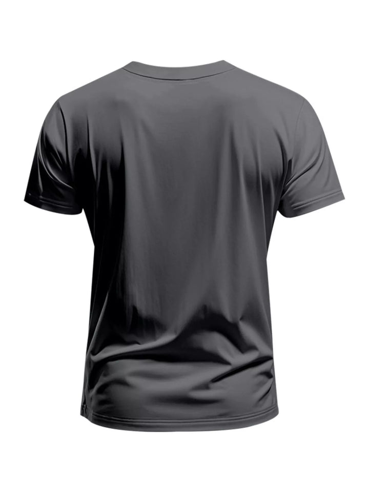 Men's Full Size Slim Fit V-Neck Basic T-Shirt Plus Size