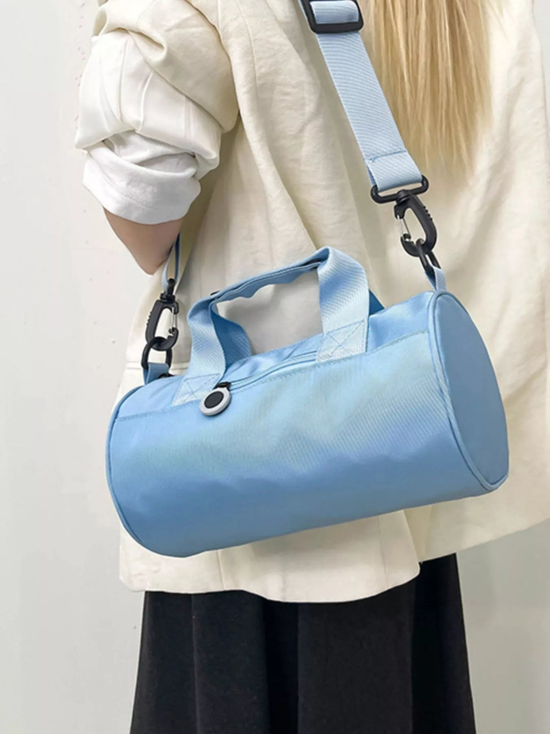 Adjustable Strap Barrel Crossbody Bag