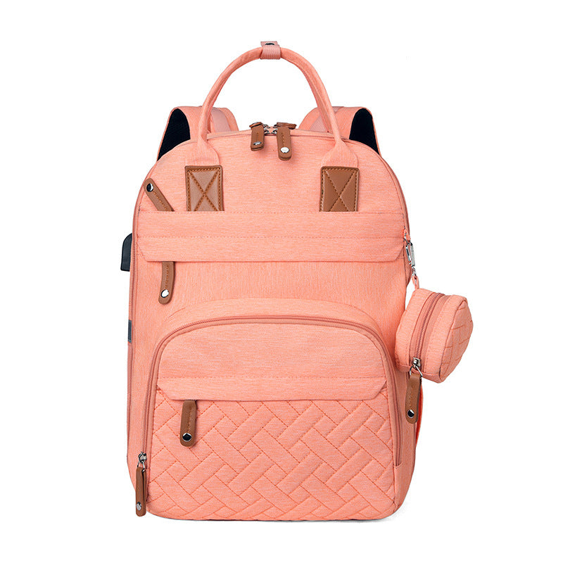Multi-functional USB-charging Stroller Bag With Separate Dry And Wet Compartments