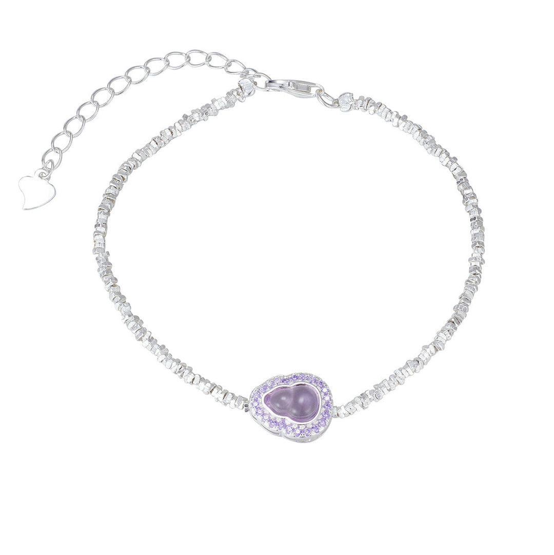925 Sterling Silver Gourd Charm Bracelet