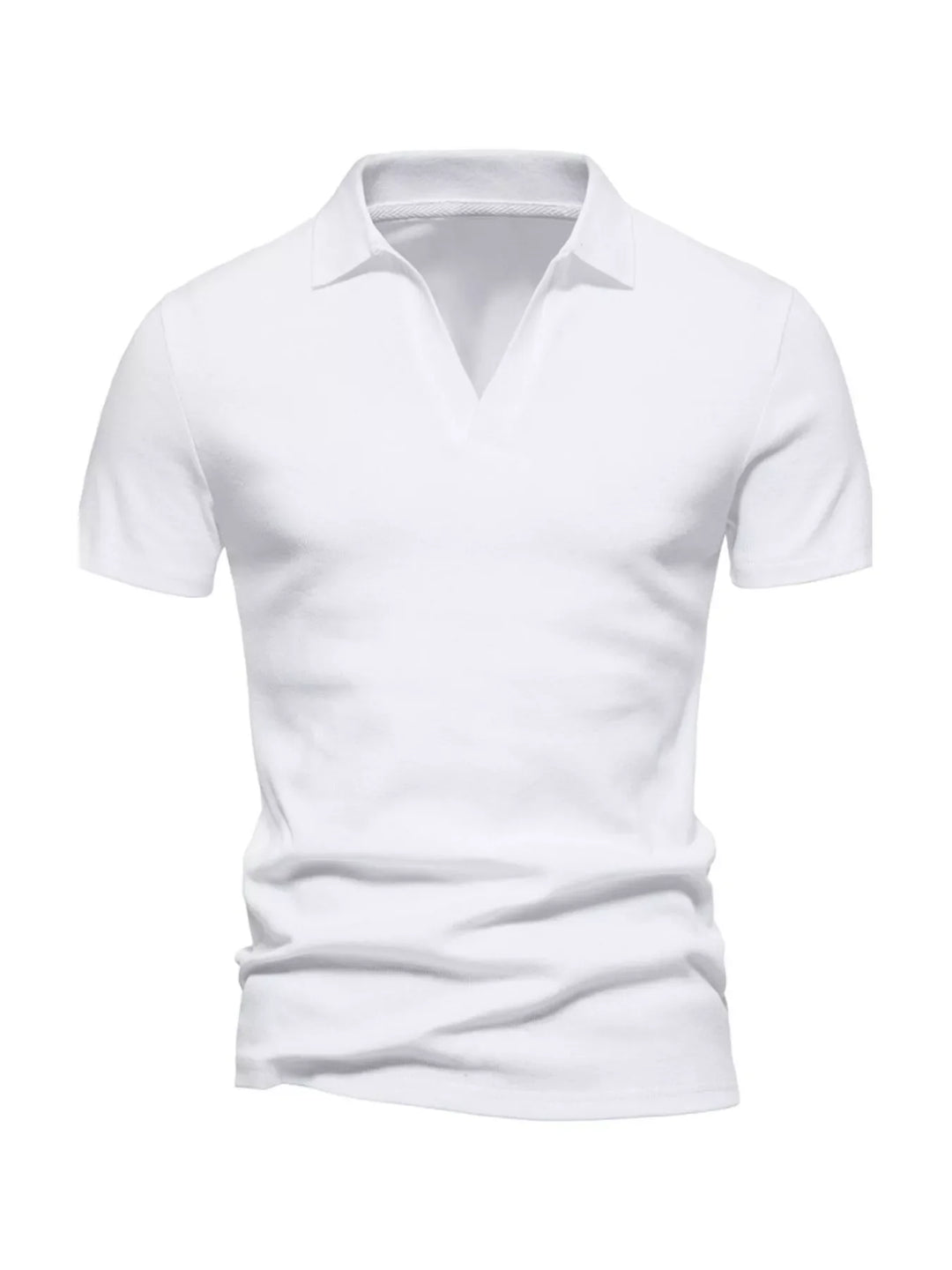 Men's Plus Size Casual Notched Short Sleeve Polo