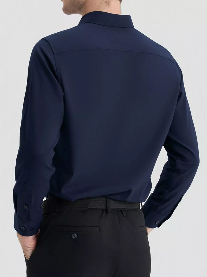 Men's Full Size Slim Fit Long Sleeve Shirt Plus Size