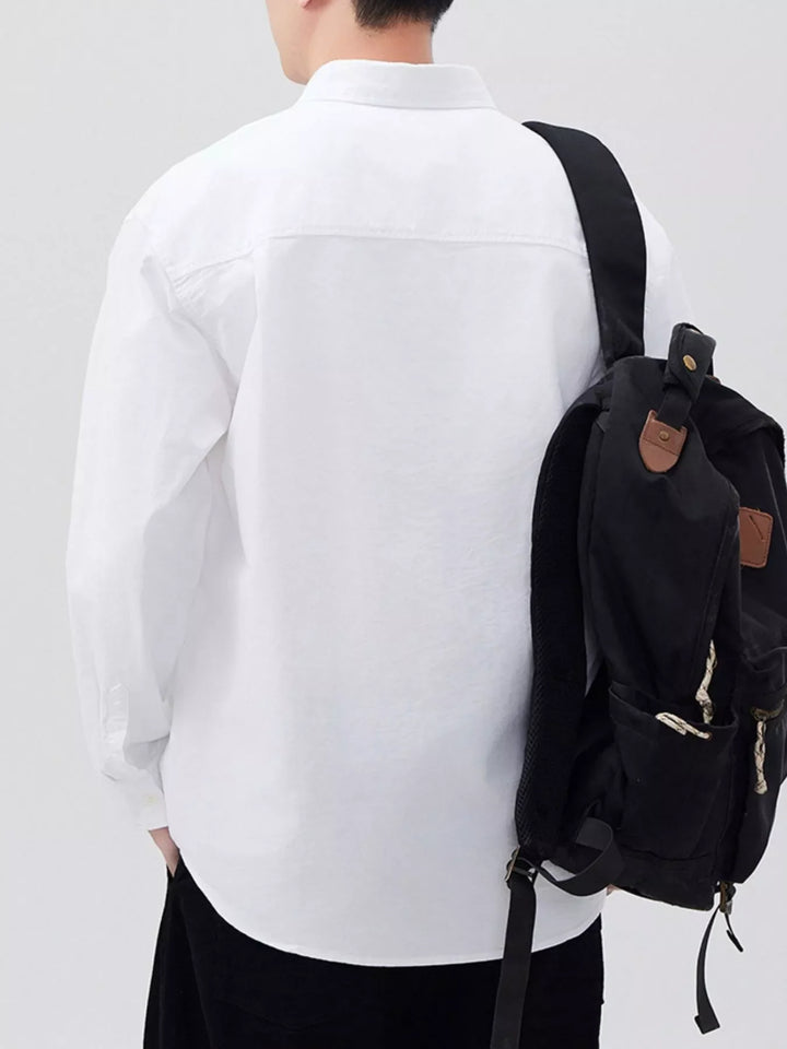 Men's Plus Size Button Up Long Sleeve Shirt