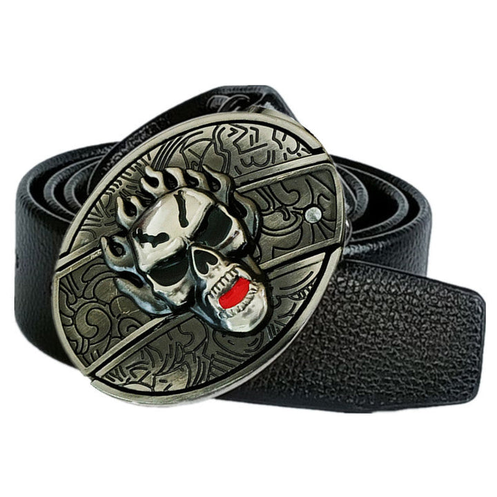 Smooth Buckle For Self-defense Trendy Punk-style Belt Buckle With A Distinctive Look
