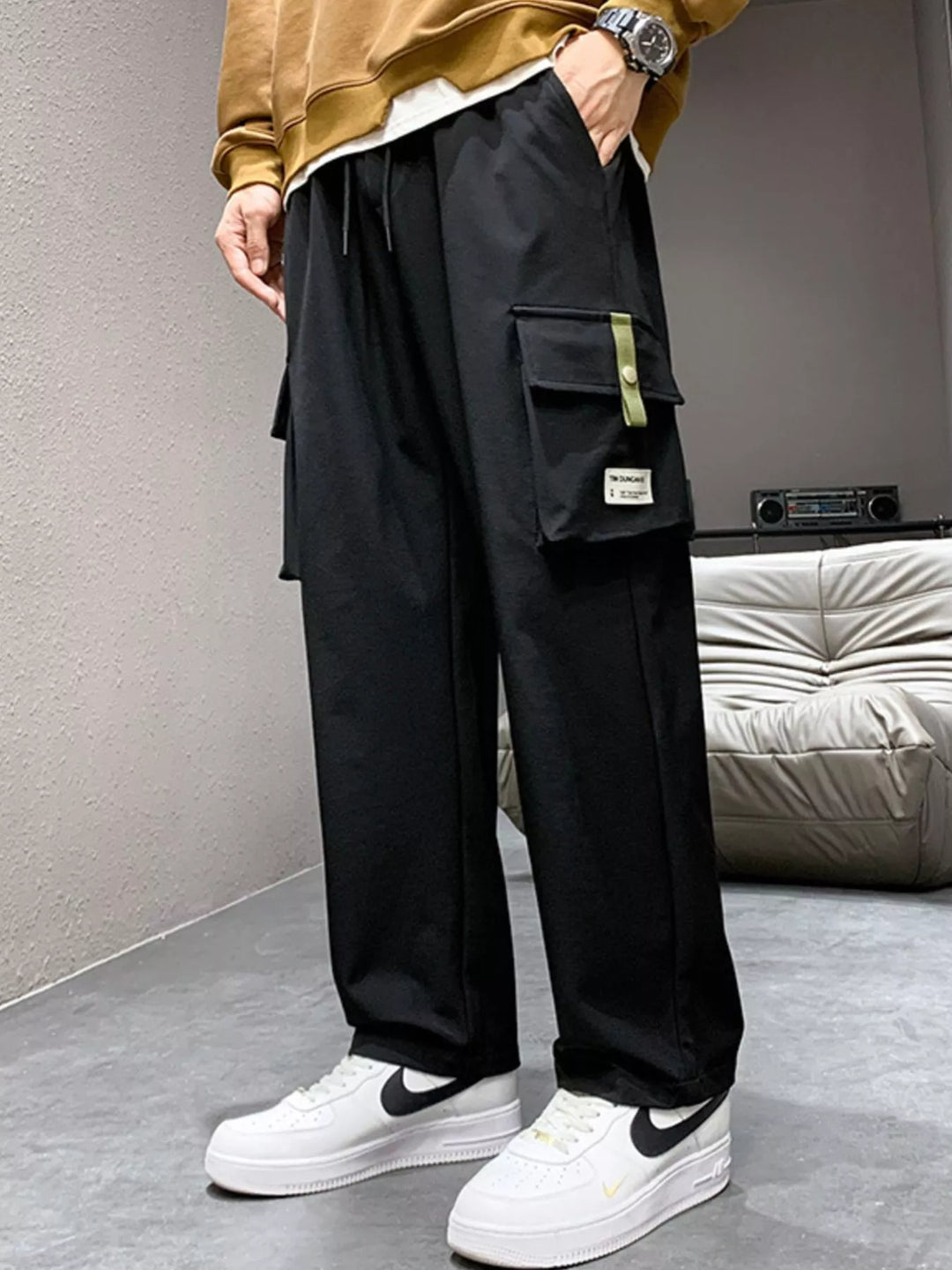 Men's Plus Size Wide Leg Cargo Pants
