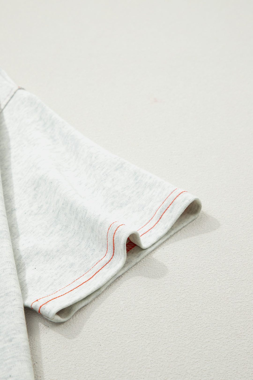 Light Grey Reversible Contrast-Stitched T-Shirt