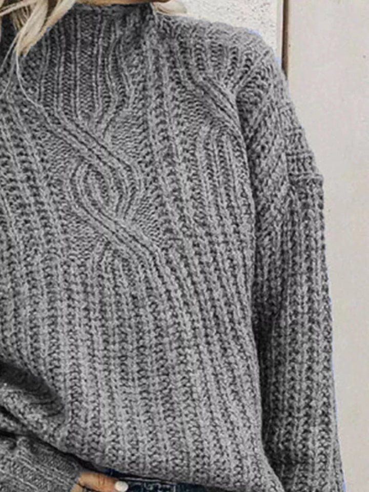 Full Size Turtleneck Long Sleeve Sweater Plus Size