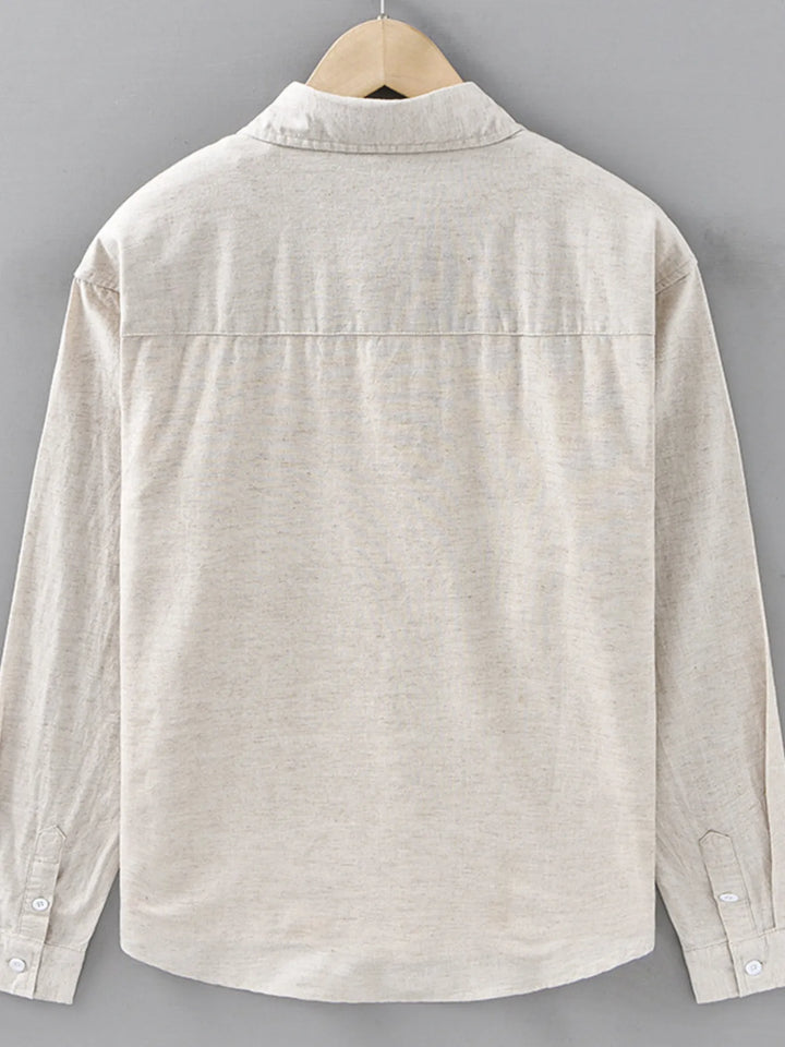 Men's Plus Size Button Up Long Sleeve Shirt