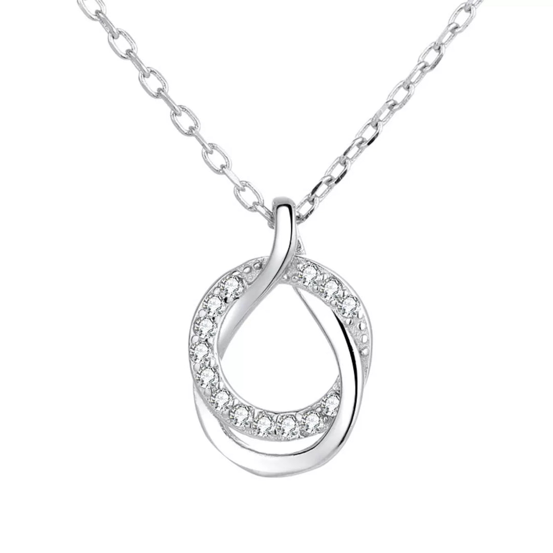 925 Sterling Silver Zircon Pendant Necklace