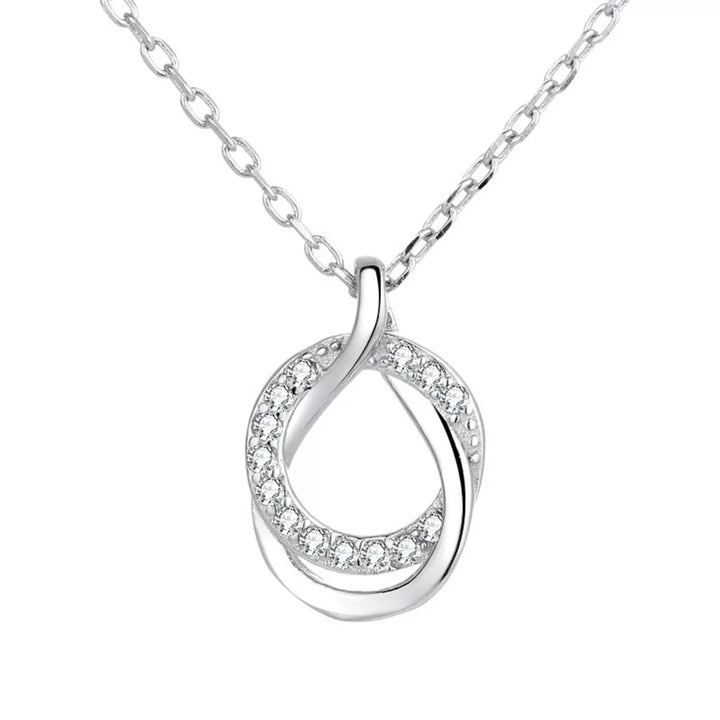 925 Sterling Silver Zircon Pendant Necklace