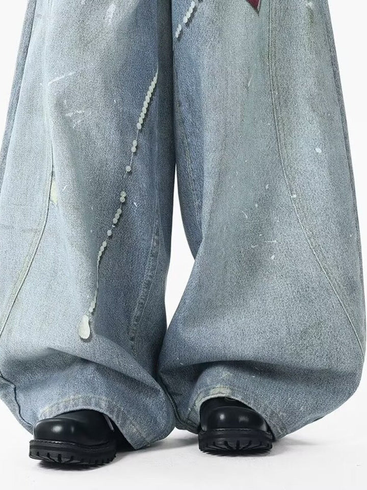Men's Full Size Wide Leg Jeans Plus Size