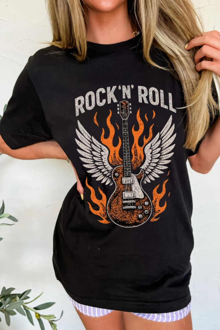 Graphic Round Neck Short Sleeve T-Shirt