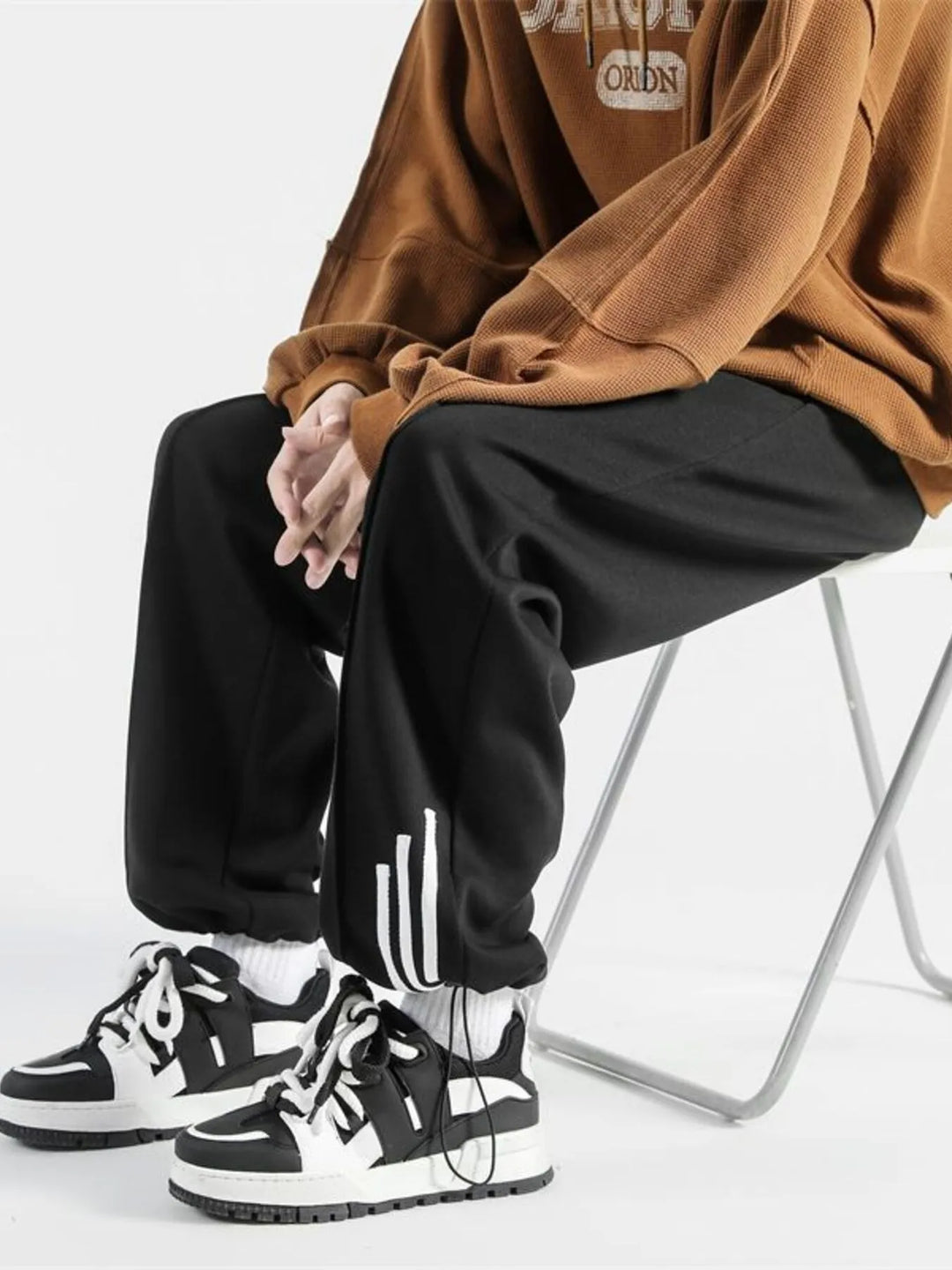 Men's Plus Size Drawstring Wide Leg Sweatpants