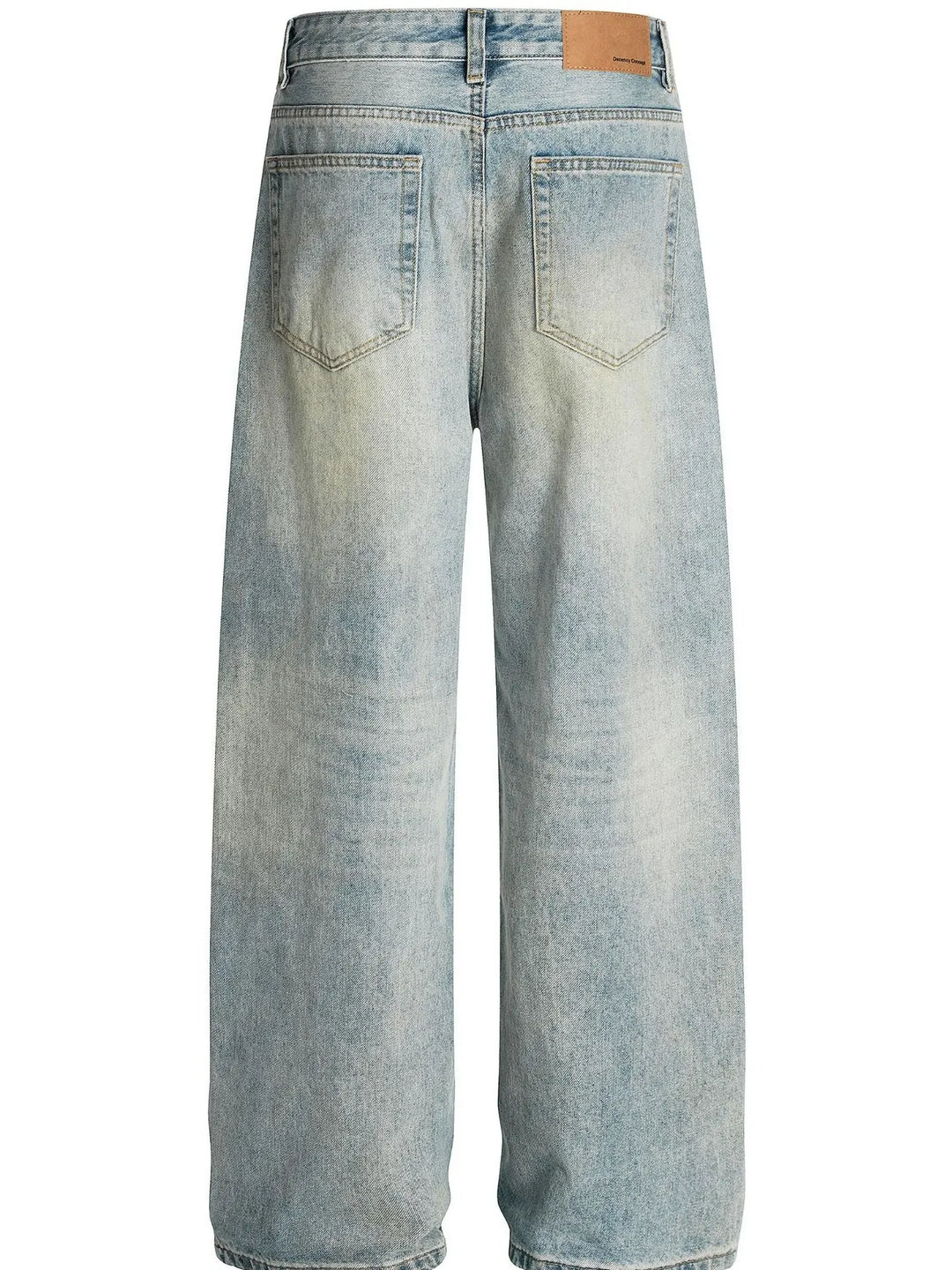 Men's Washed Wide Leg Jeans