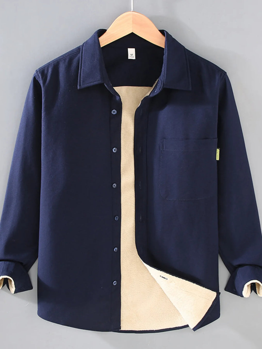 Men's Plus Size Button Up Long Sleeve Shirt