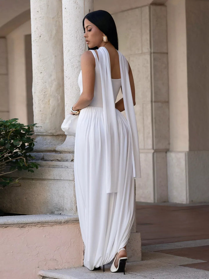 Scoop Neck Slit Maxi Dress