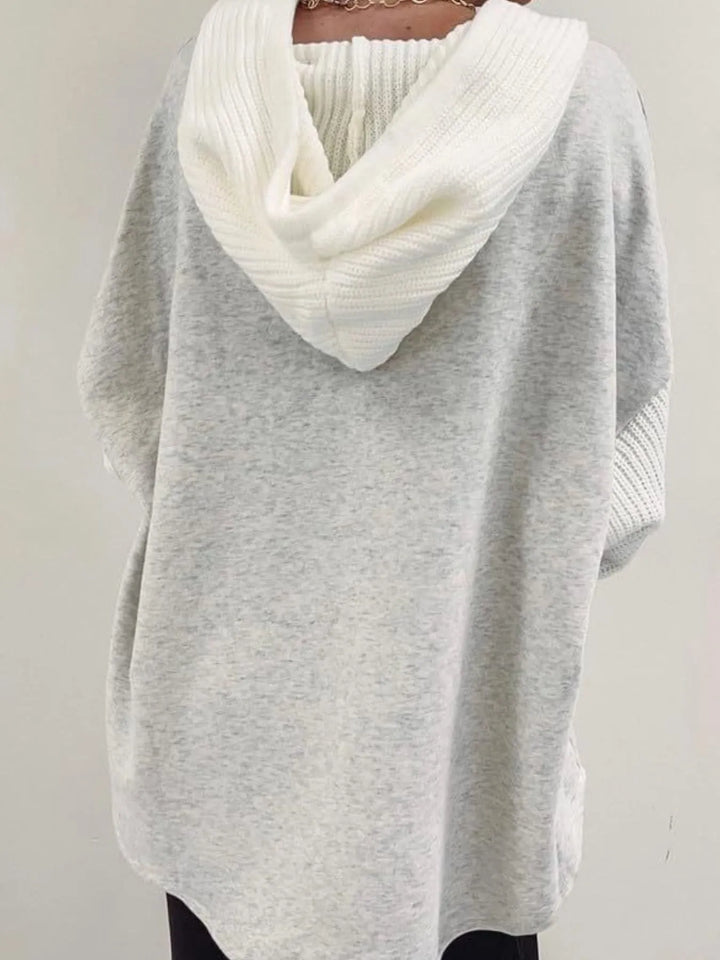Drawstring Button Front Hoodie