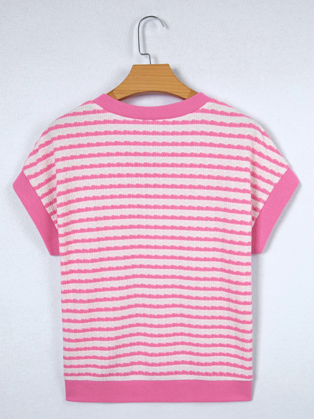 Striped V-Neck Casual T-Shirt