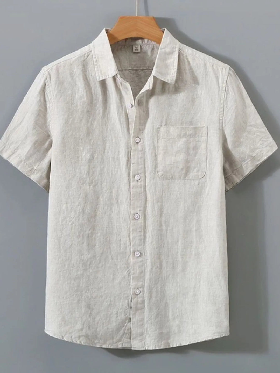 Men's Full Size Short Sleeve Button-Up Shirt Plus Size