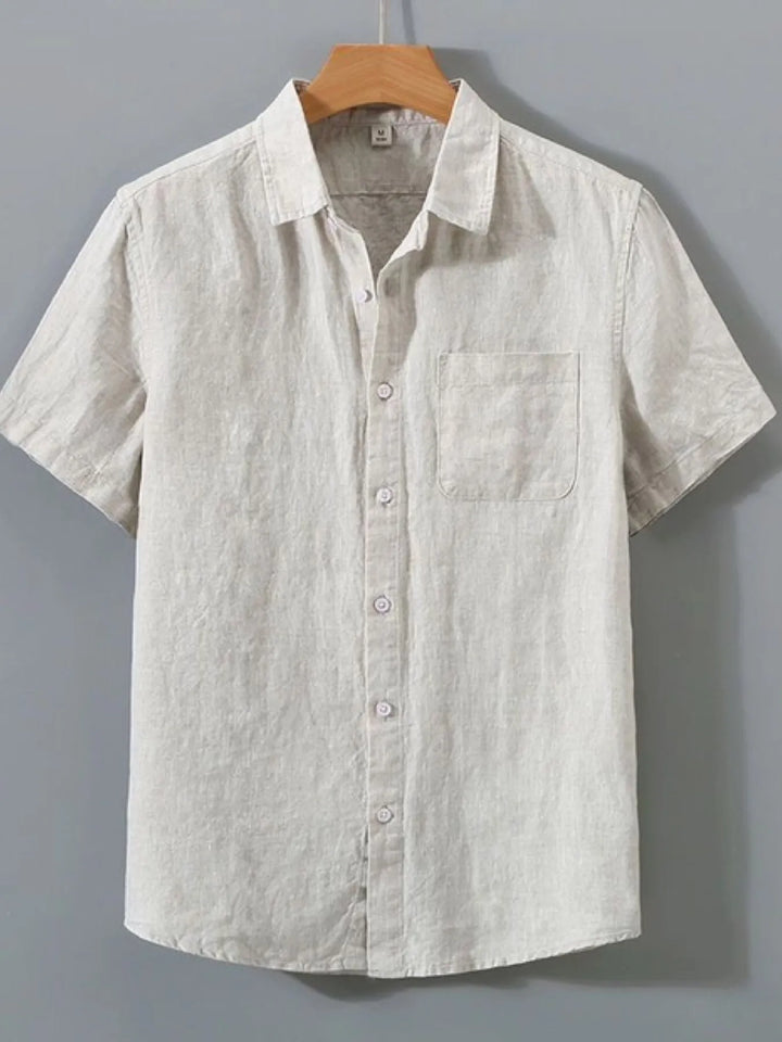 Men's Full Size Short Sleeve Button-Up Shirt Plus Size