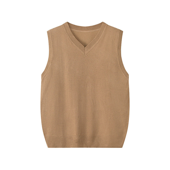Fashionable V-neck Pullover Knit Vest For Early Spring