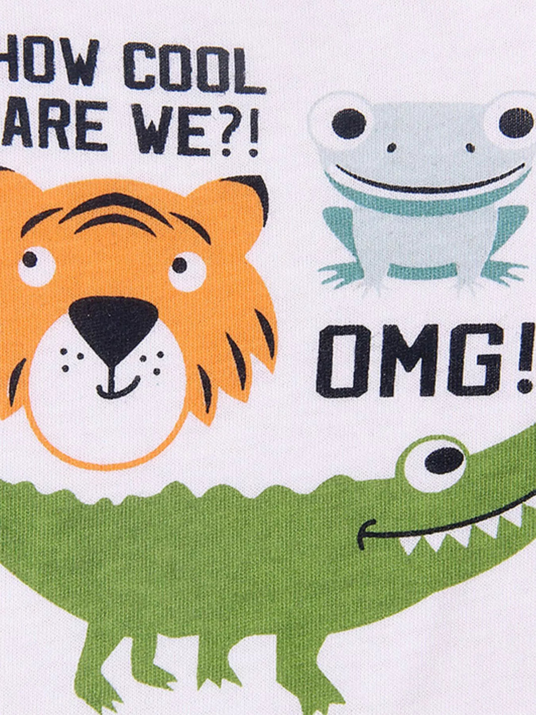Children's Cartoon Animal Graphic Round Neck T-Shirt