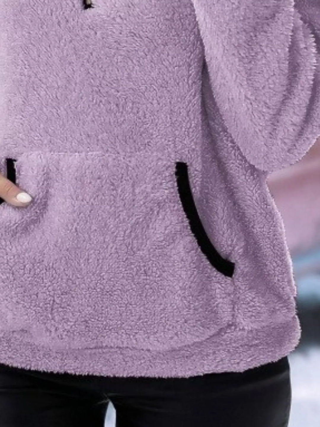 Full Size Cozy Fleece Quarter Zip Long Sleeve Sweatshirt Plus Size