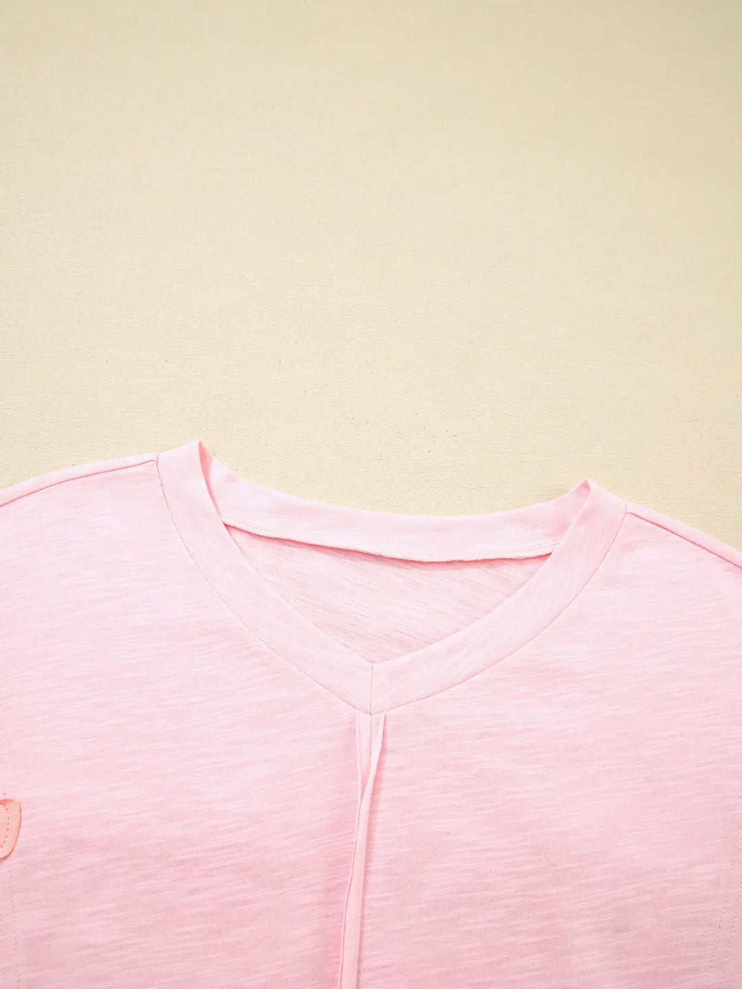 Flower Patched Exposed Seam Oversized T Shirt