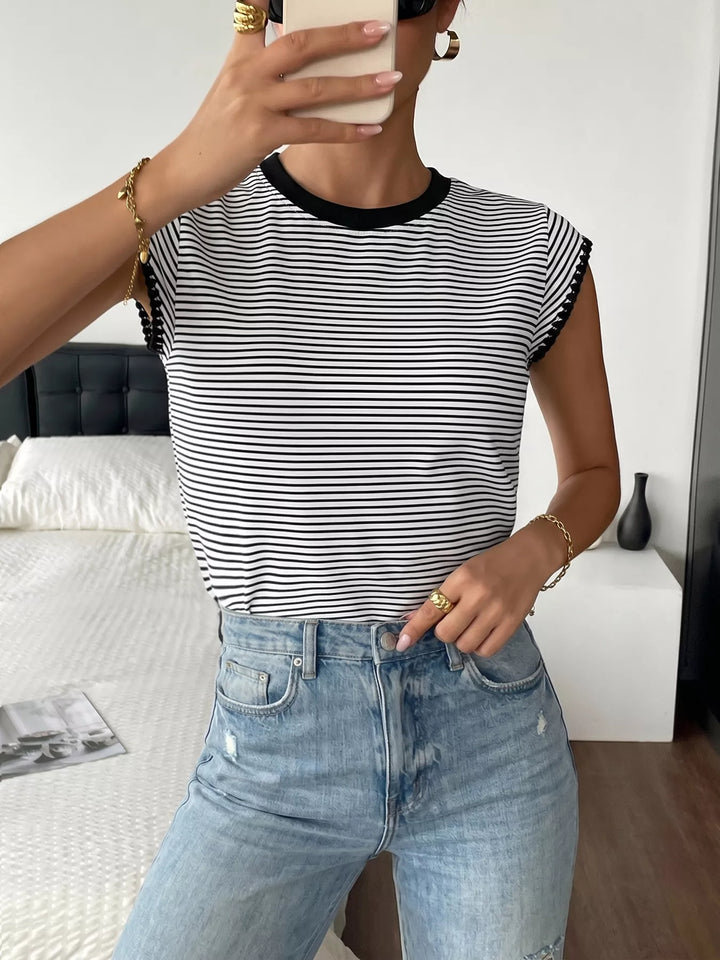 Classic Striped Crew Neck T-Shirt