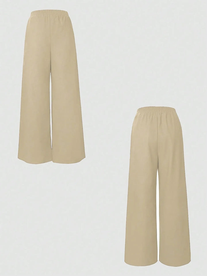 One Button Sleeveless Top and Pants Set
