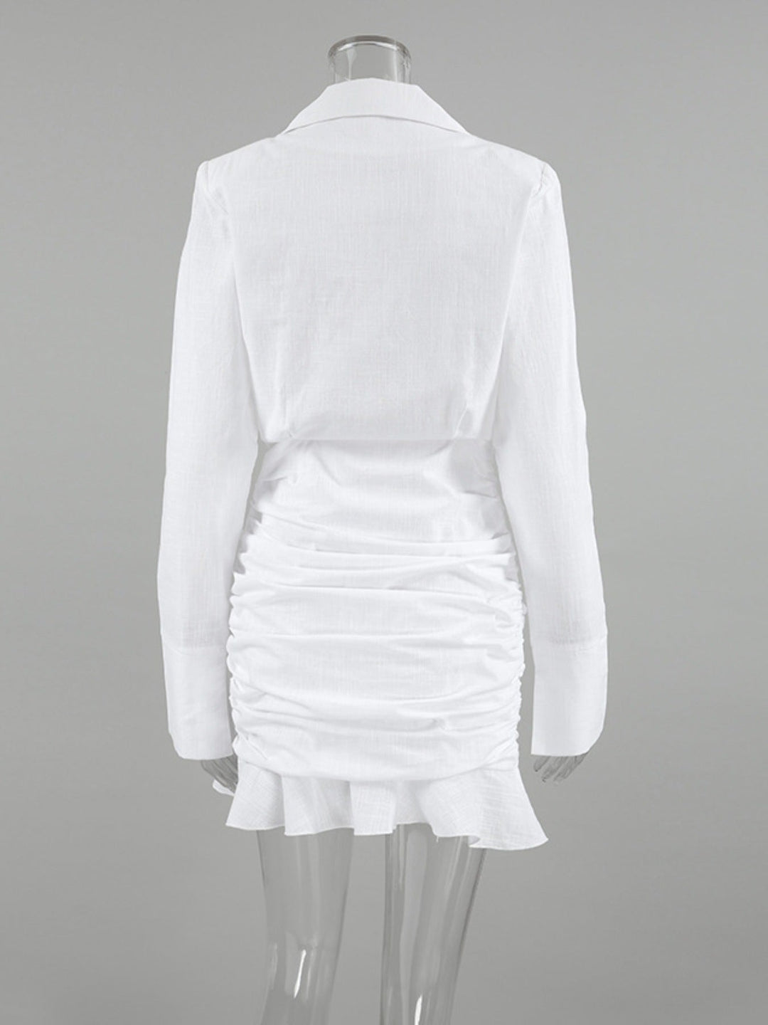 Blazer Style Ruched Mini Dress