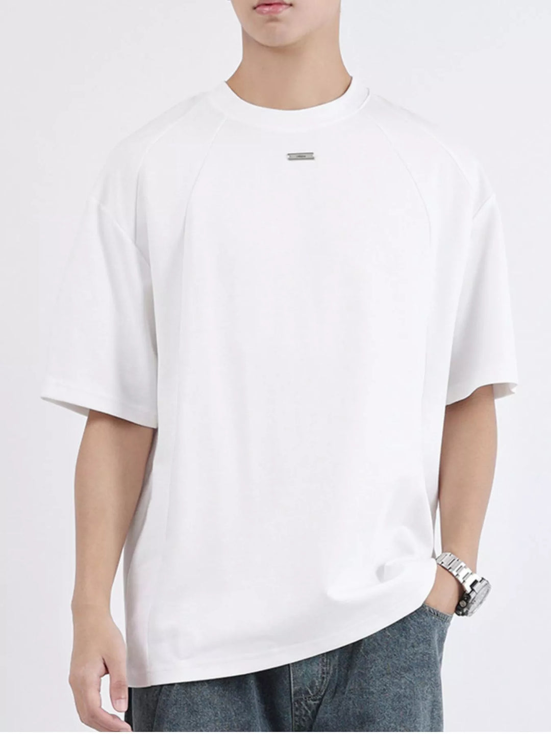 Men's Plus Size Round Neck Relaxed-Fit T-Shirt