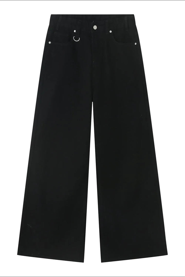 Men's Wide Leg Jeans with Pockets