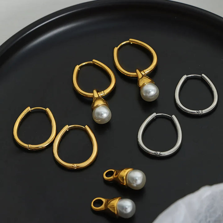Titanium Steel Huggie Earrings