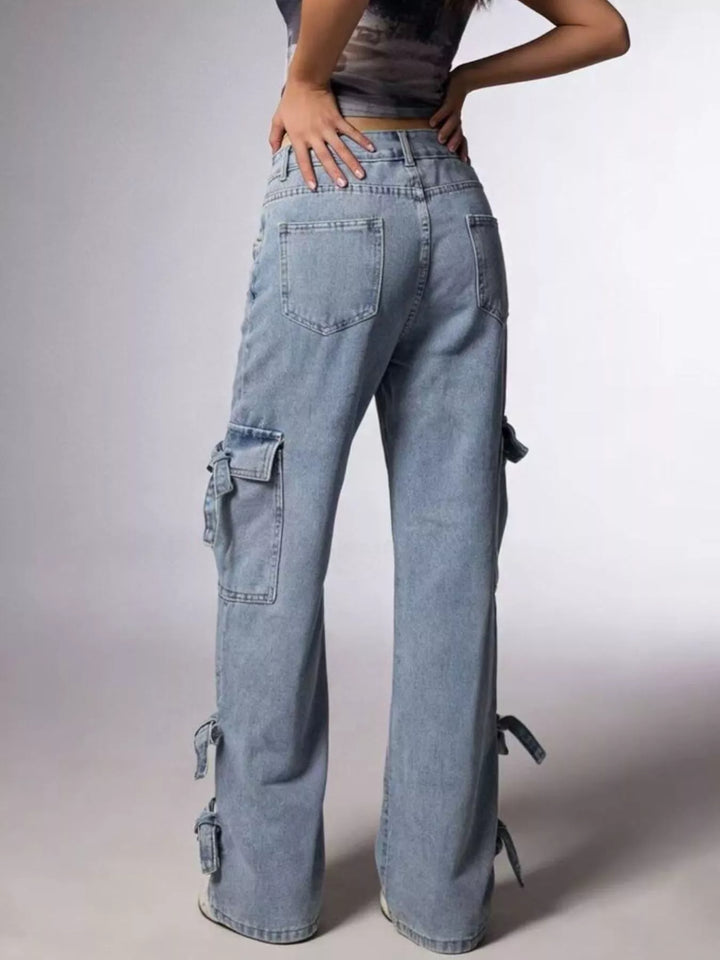 Bow Wide Leg Jeans