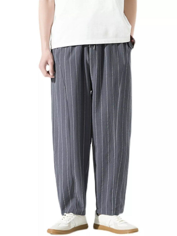 Men's Plus Size Striped Casual Loose Pants