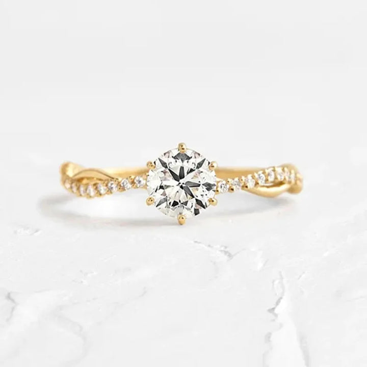 925 Sterling Silver Inlaid Zircon Ring