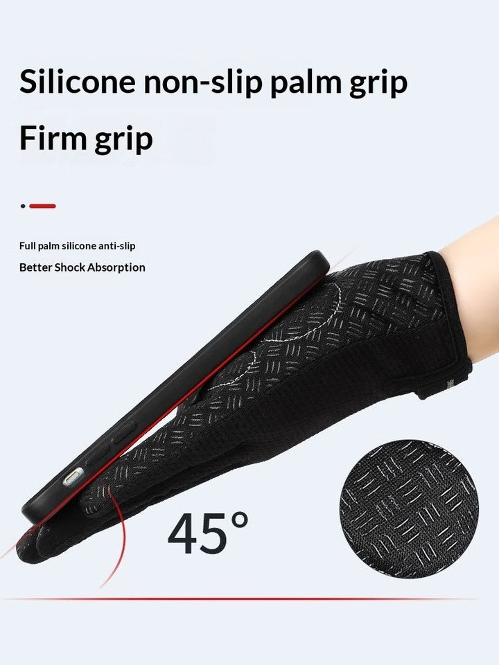 SpringSummer Cycling Gloves Touchscreen-Enabled Full-Finger Gloves For Motorcycles And Bicycles