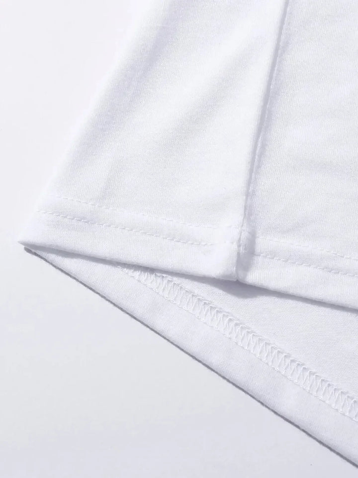 Rabbit Round Neck Short Sleeve T-Shirt