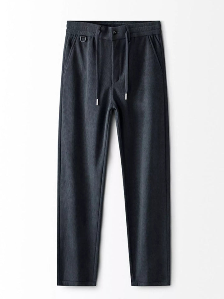 Men's Plus Size Straight-Leg Drawstring Pants