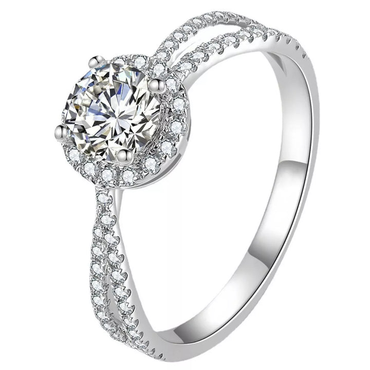 1 Carat 925 Sterling Silver Moissanite Ring