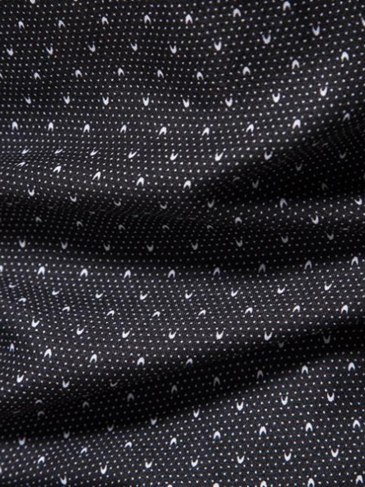 Men's Slim Fit Dotted Pattern Long Sleeve Shirt