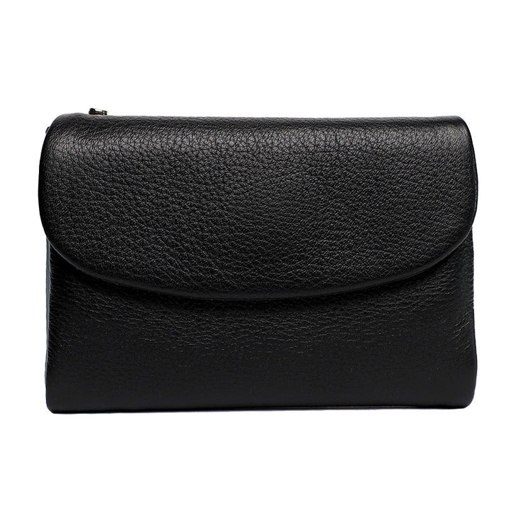 Genuine Leather Womens Short Wallet Card Holder With Multiple Card Slots