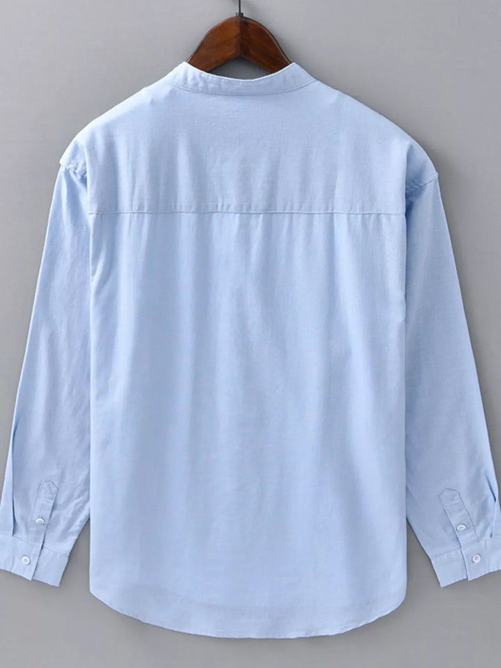Men's Plus Size Casual Button Up Long Sleeve Shirt