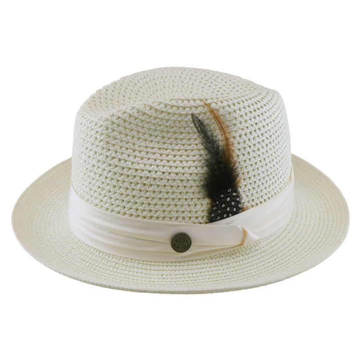 Spring Summer New Arrival Mens And Womens Seaside Beach Holiday Flat-Brim Straw Hat