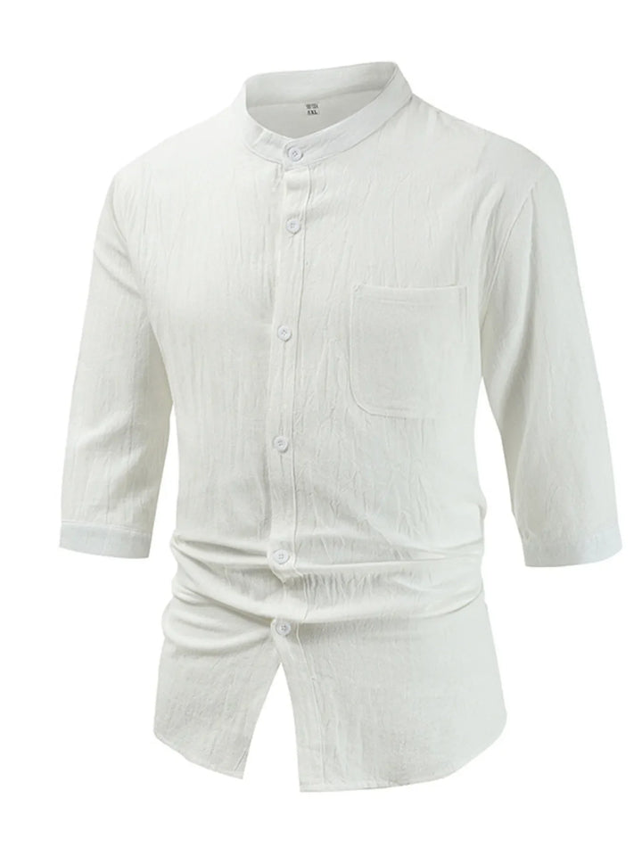 Men's Plus Size Button Down Half Sleeve Shirt