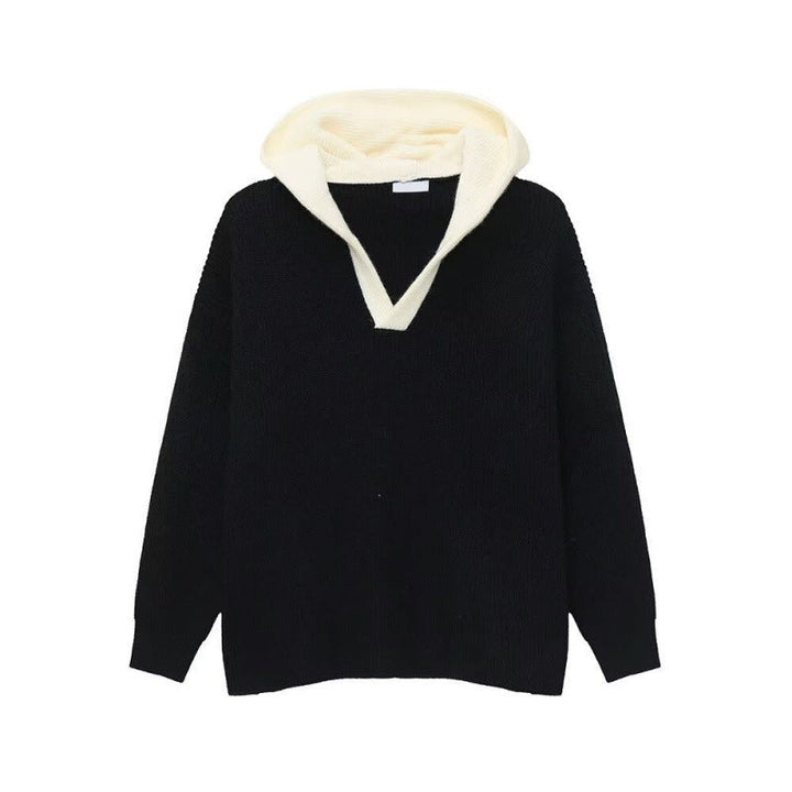 Casual V-neck Hooded Sweater For Men And Women