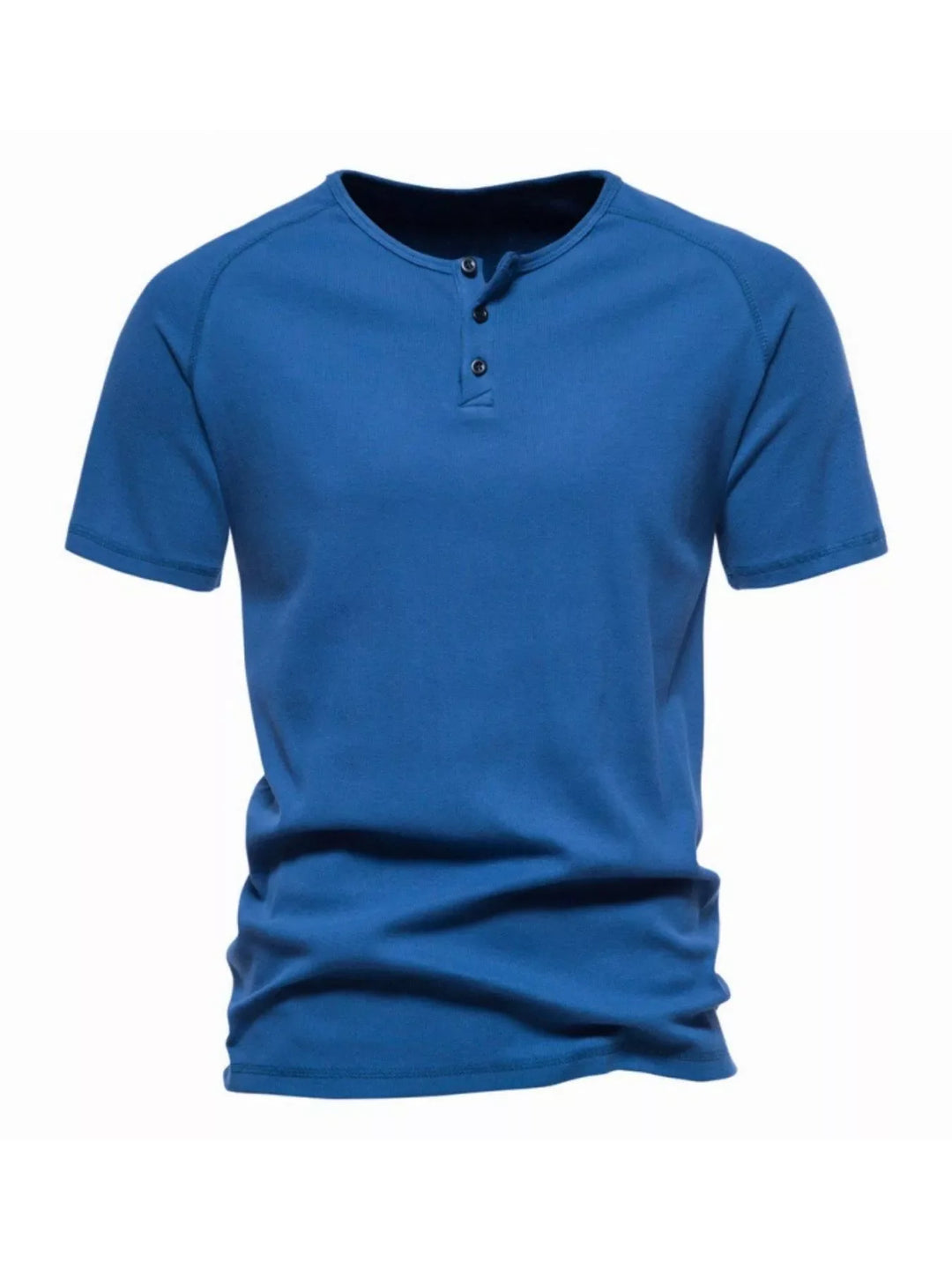 Men's Plus Size Button Detail Casual Henley T-Shirt