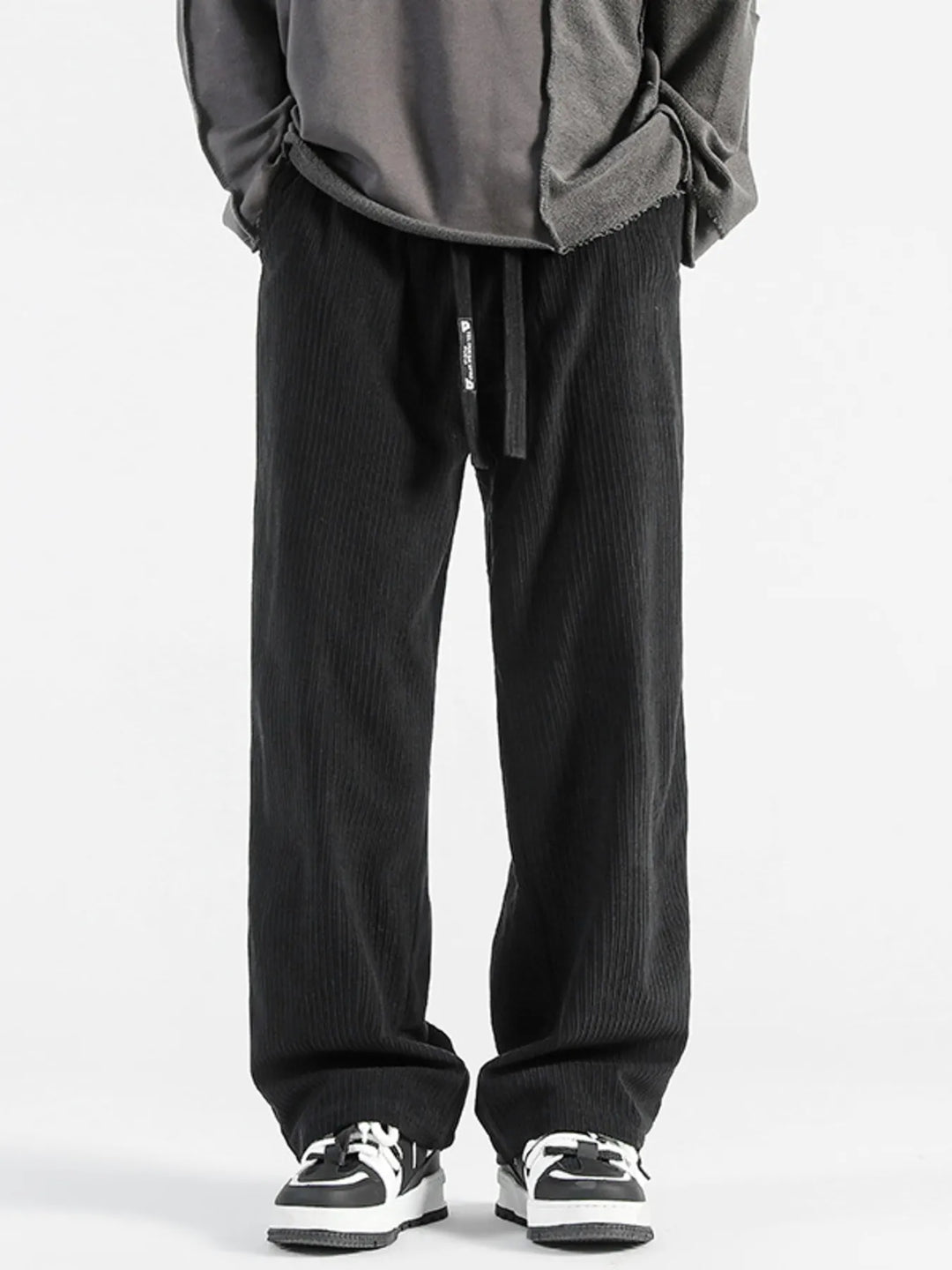 Men's Plus Size Casual Drawstring Wide Leg Pants