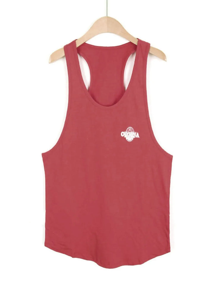 Men's Plus Size Letter Graphic Wide Strap Tank